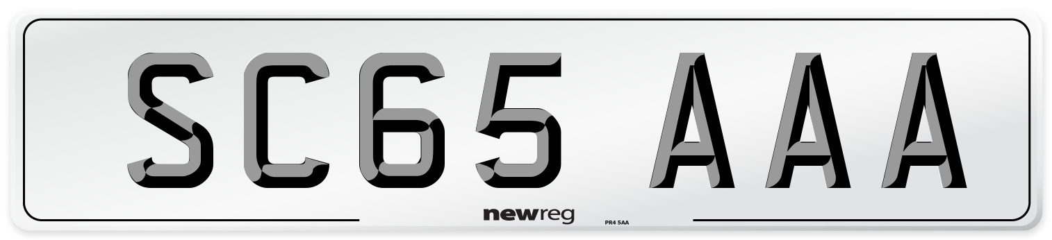 SC65 AAA Number Plate from New Reg